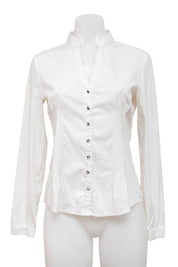 #058 Express Design Studio Long Sleeve White | c. 213 | Size 8