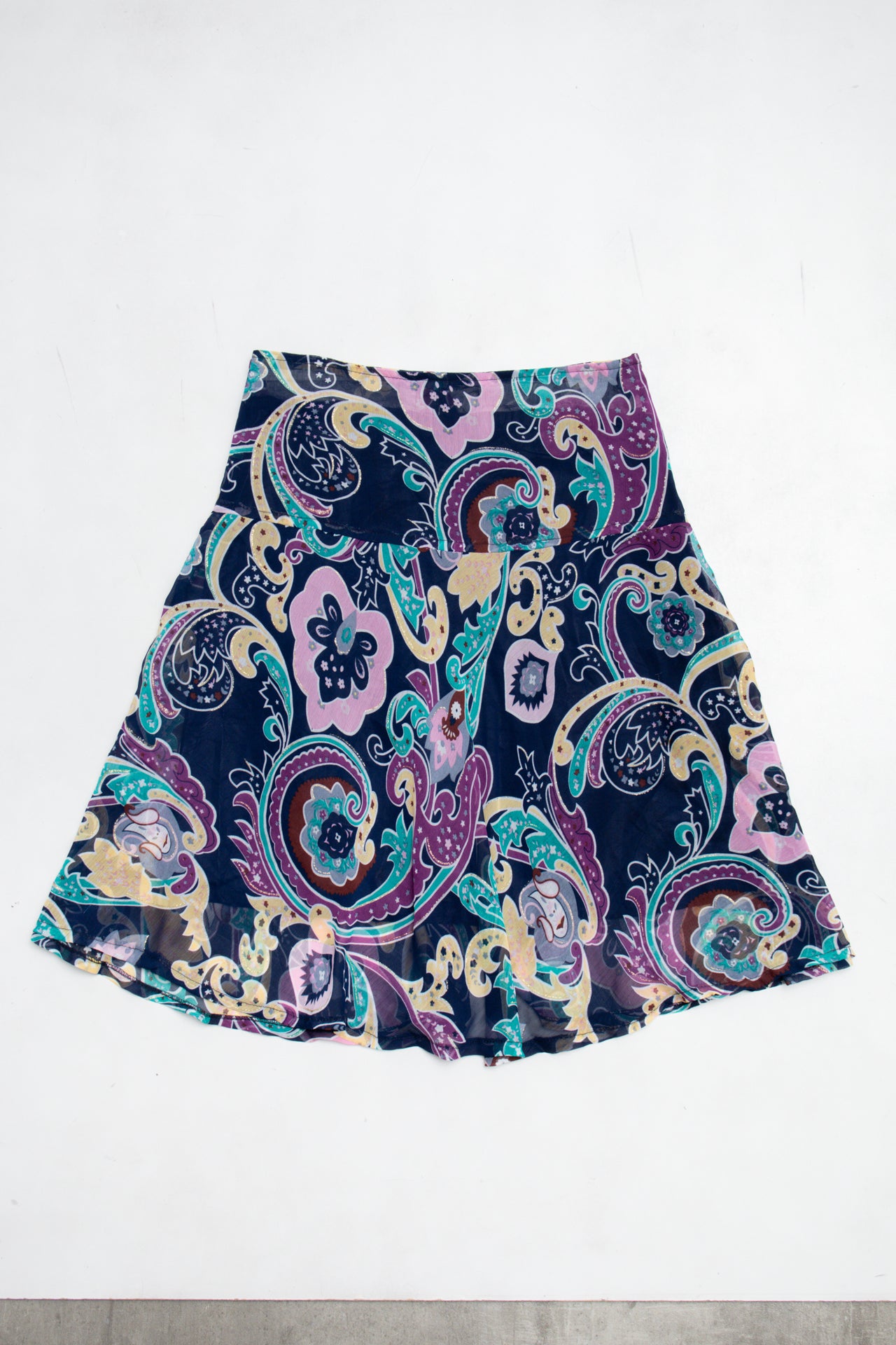 #099 S Shop Long Skirt Navy | c. 213 | Size 6