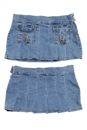 #087 Acid Blue Mini Skirt Blue | c. 203 | Size 12
