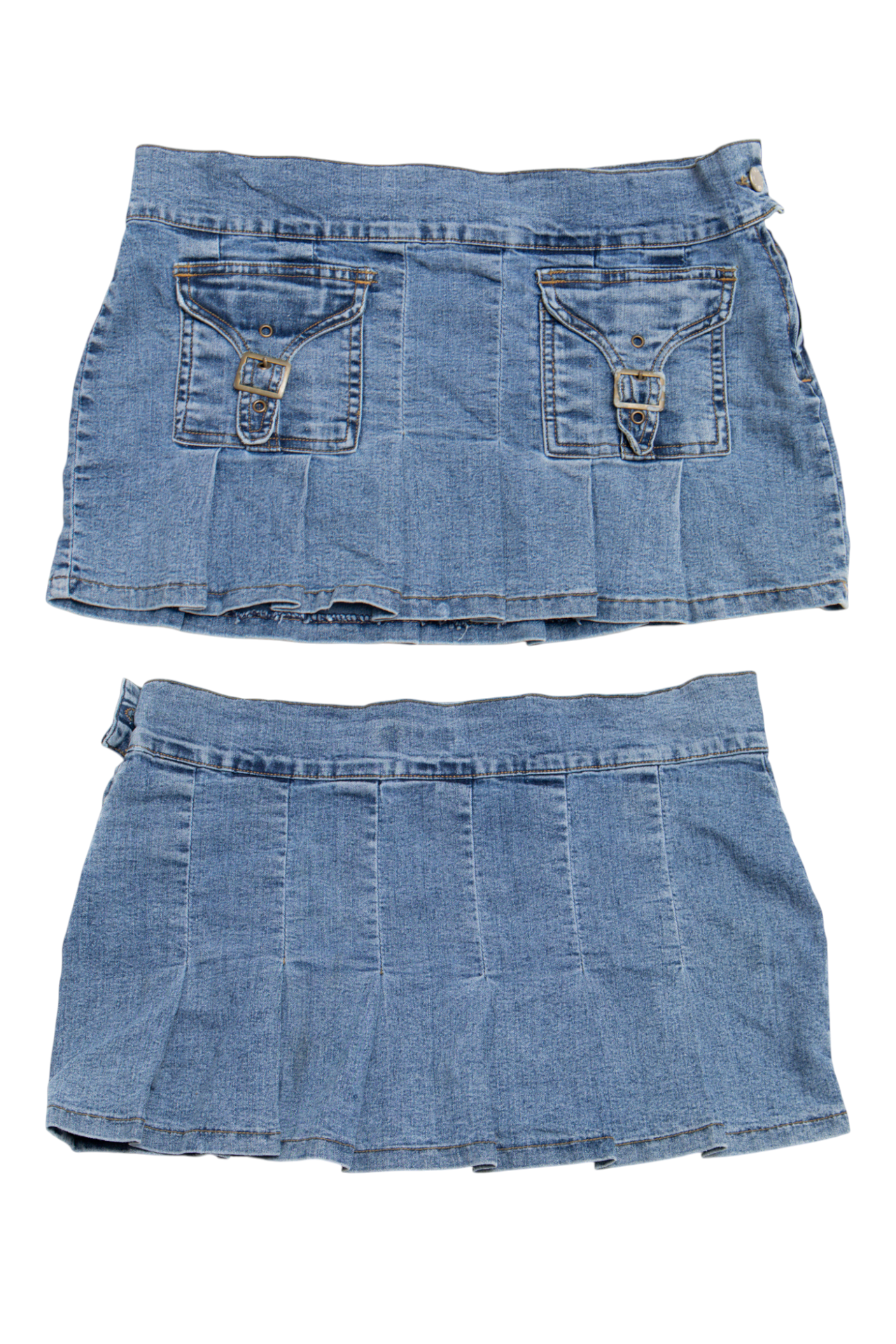 #087 Acid Blue Mini Skirt Blue | c. 203 | Size 12