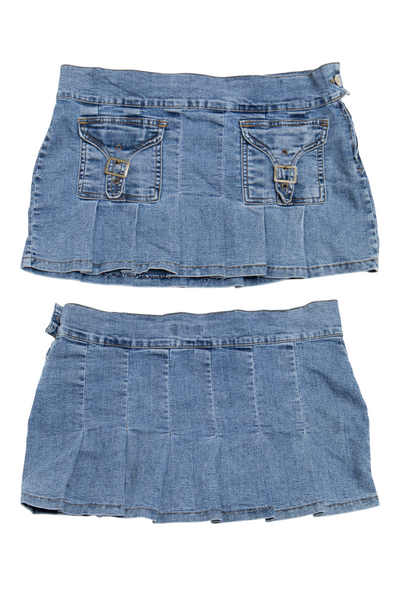 #087 Acid Blue Mini Skirt Blue | c. 203 | Size 12