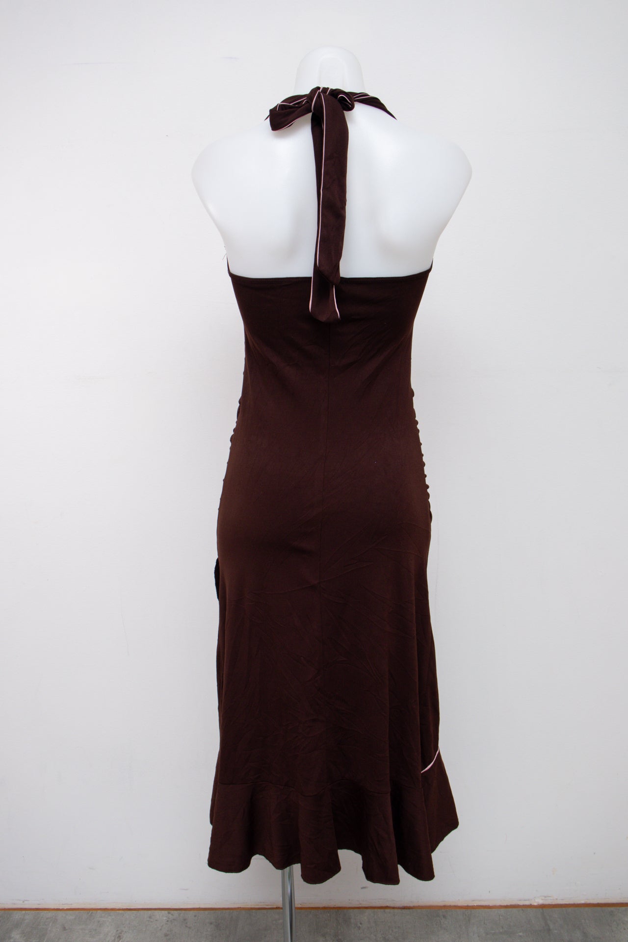 #071 Le Chateau Halter Top Brown | c. 201 | Size 8