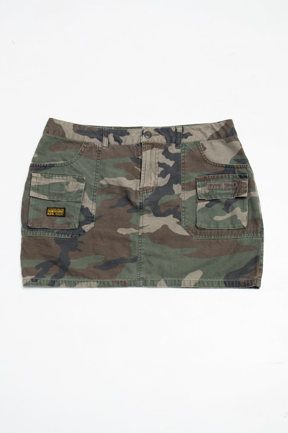 #148 U.S. Surplus Mini Skirt Green | c. 209 | Size 10