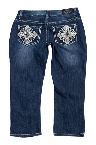 #081 Love Indigo Premium Capris Blue | c. 209 | Size 8