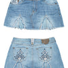 #052 Industrial Cotton Mini Skirt Blue | c. 204 | Size 10