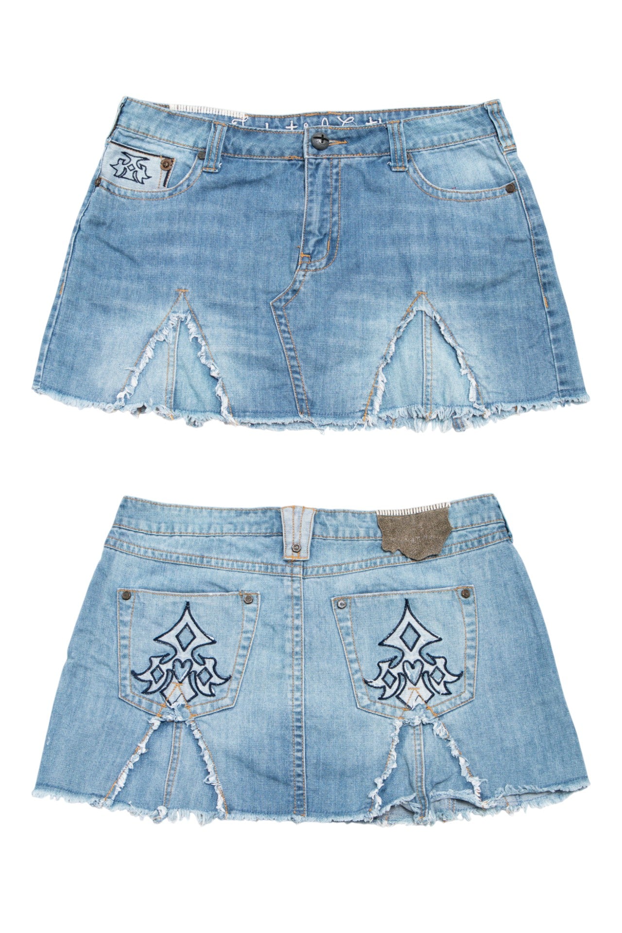 #052 Industrial Cotton Mini Skirt Blue | c. 204 | Size 10