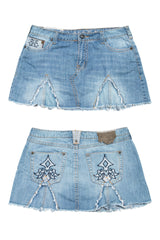 #052 Industrial Cotton Mini Skirt Blue | c. 204 | Size 10