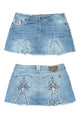 #052 Industrial Cotton Mini Skirt Blue | c. 204 | Size 10