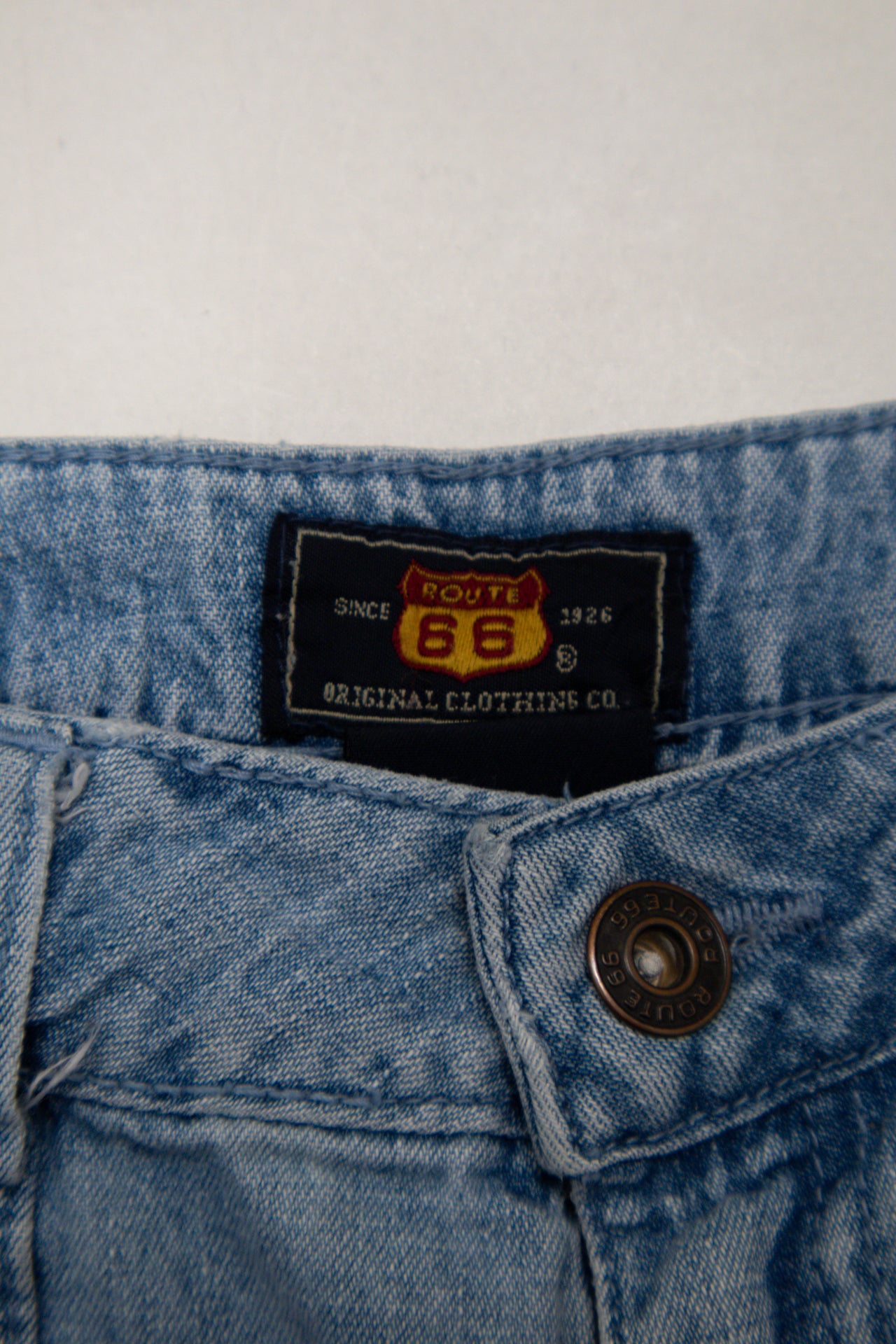 #128 Route 66 Original Clothing Co. Denim Shorts Light Blue Wash | c. 174 | Size 6/8