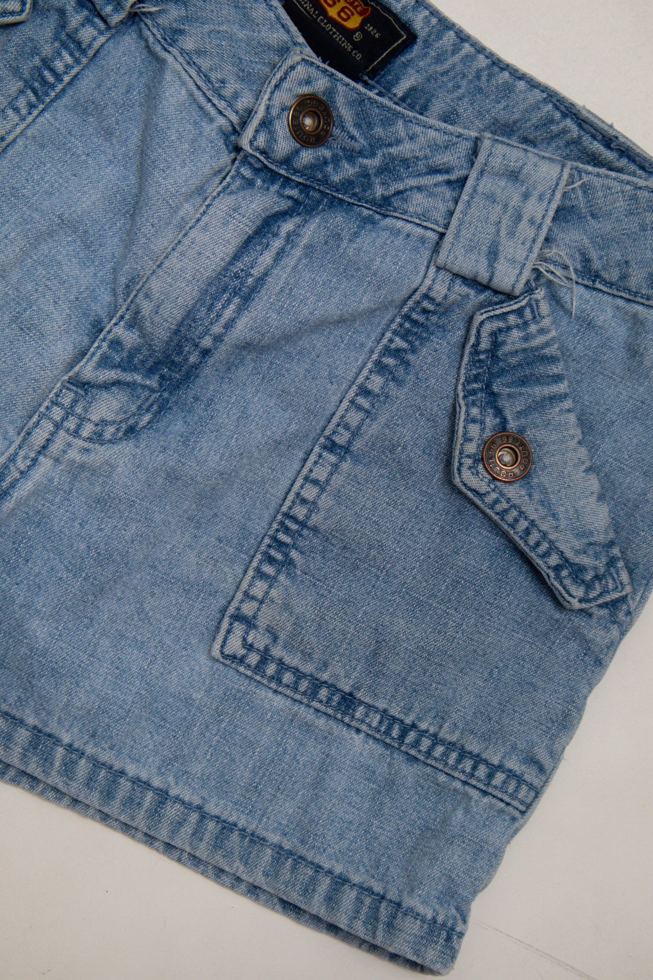 #128 Route 66 Original Clothing Co. Denim Shorts Light Blue Wash | c. 174 | Size 6/8