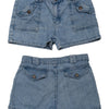 #128 Route 66 Original Clothing Co. Denim Shorts Light Blue Wash | c. 174 | Size 6/8