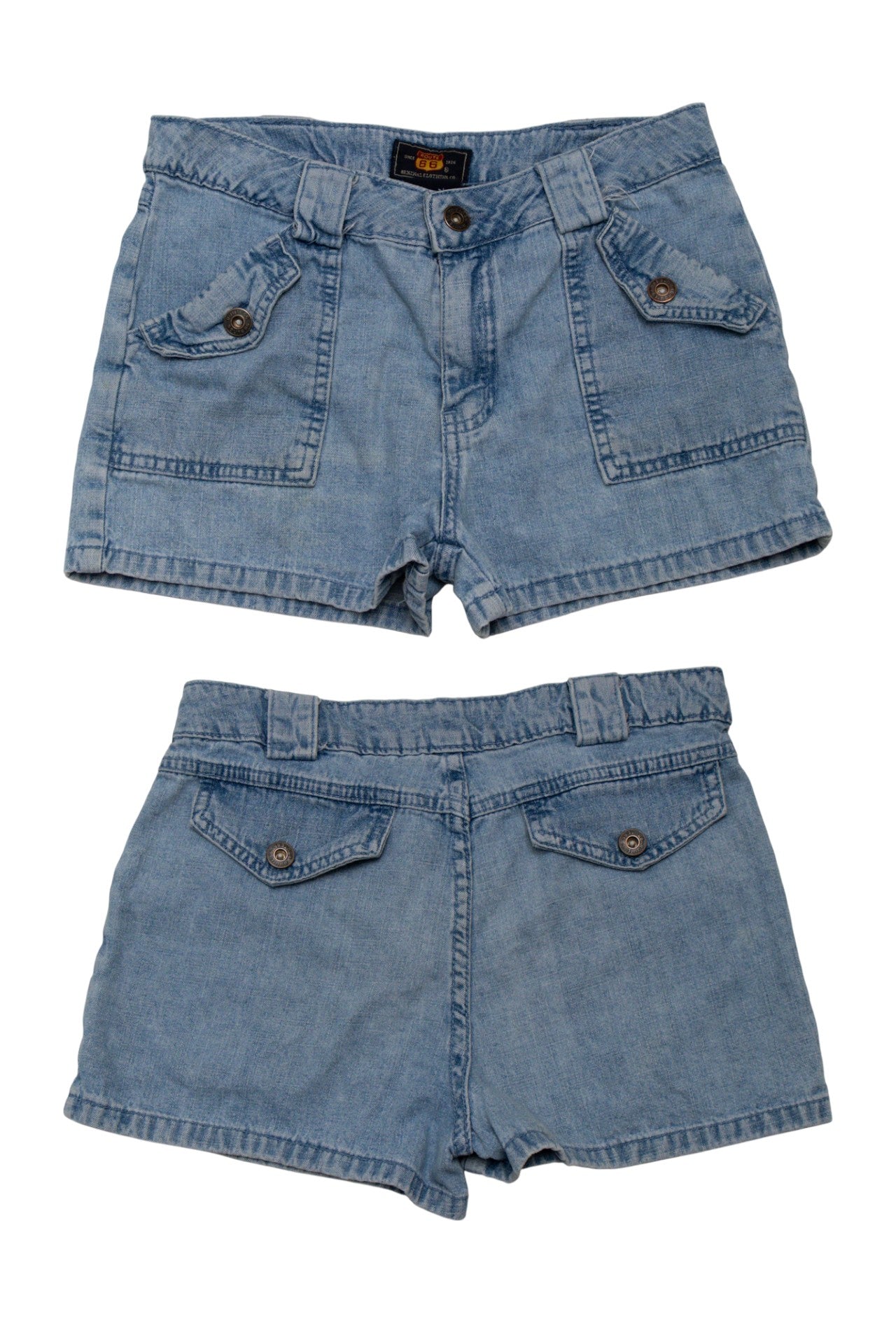 #128 Route 66 Original Clothing Co. Denim Shorts Light Blue Wash | c. 174 | Size 6/8