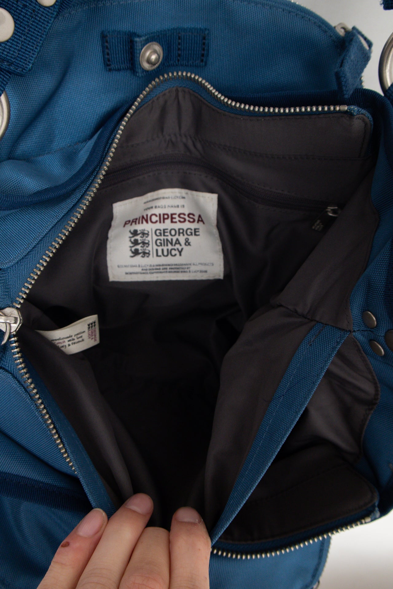 #230 George Gina &amp; Lucy 'PRICIPESSA' Bag Blue | c. 175