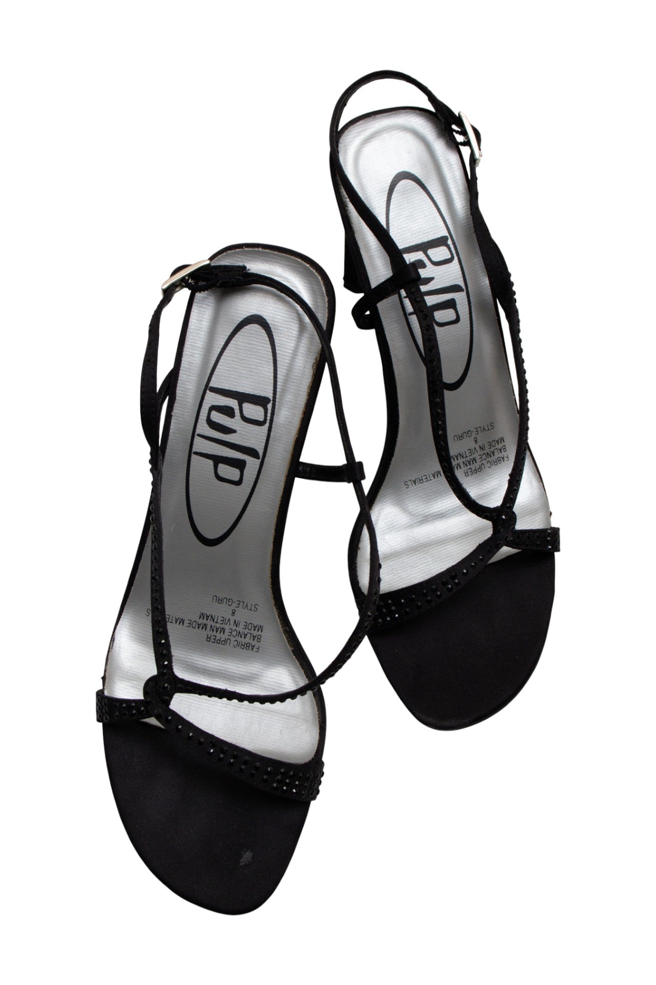 #185 Pup Heeled Sandals Black | c. 173 | Size AU8