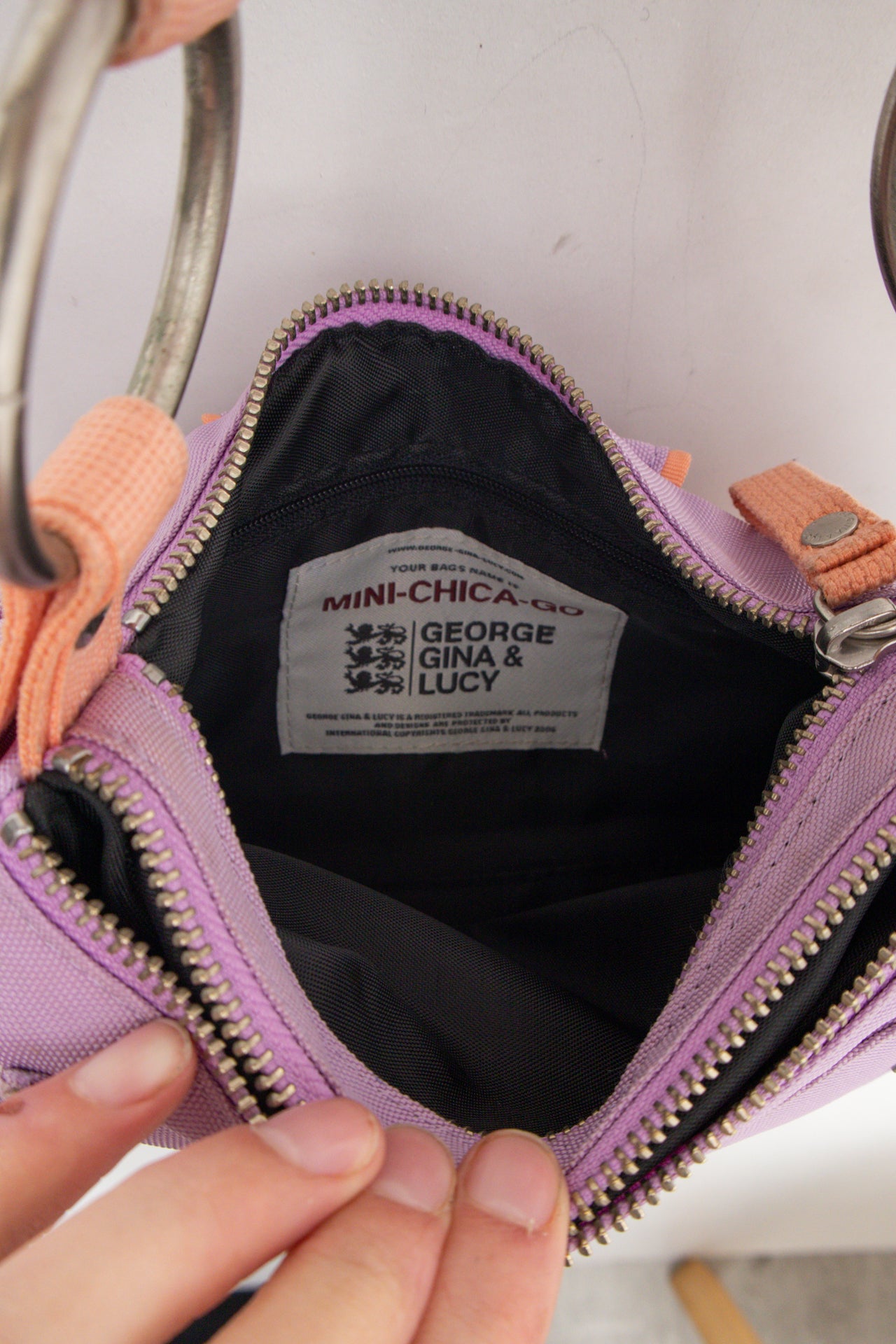 #219 George Gina &amp; Lucy Purple Utility 'MINI-CHICA-GO' Bag | c. 175 | Size