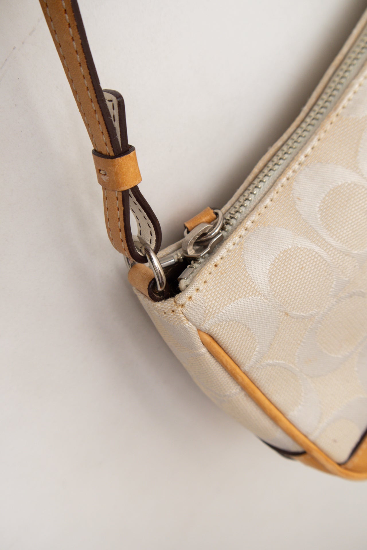 #182 Coach White Monogram Demi Bag | c. 176