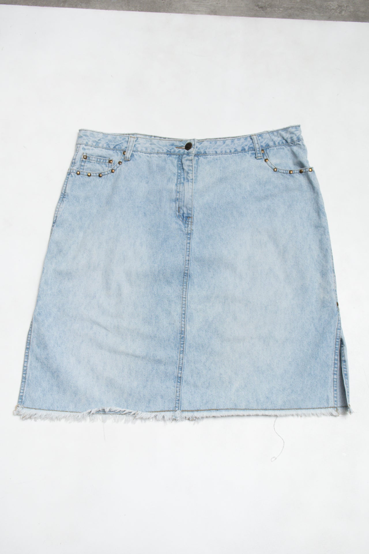 #215 Cotton Ginny Denim Mini Skirt Blue | c. | Size 14