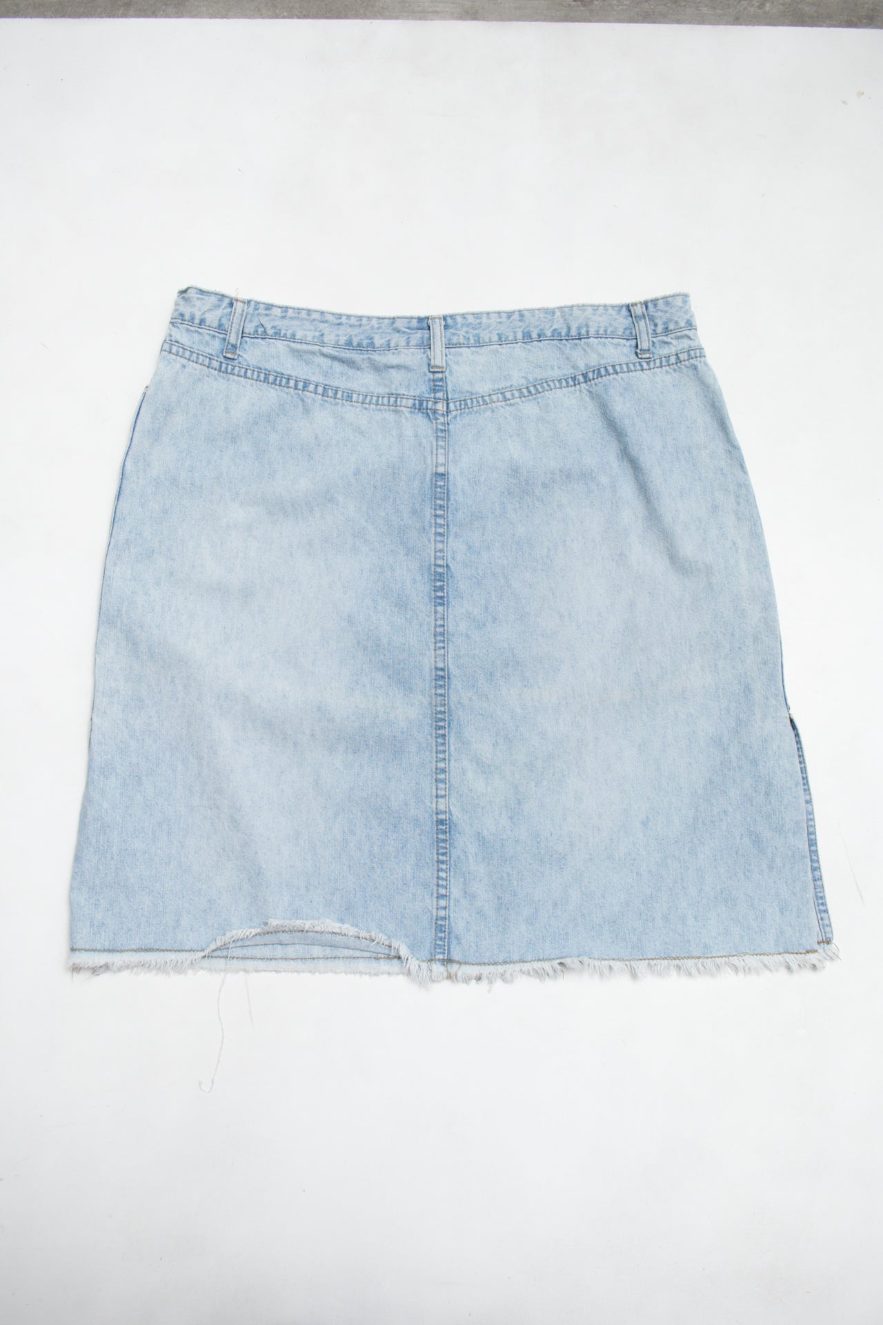 #215 Cotton Ginny Denim Mini Skirt Blue | c. | Size 14