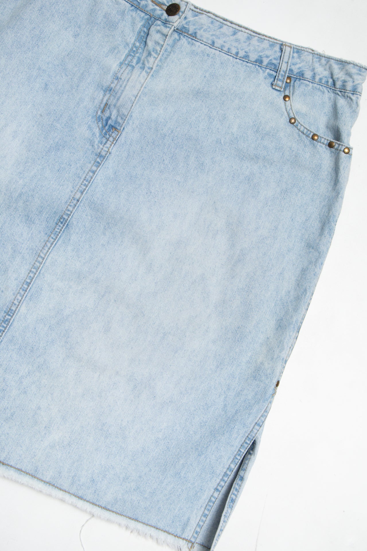 #215 Cotton Ginny Denim Mini Skirt Blue | c. | Size 14