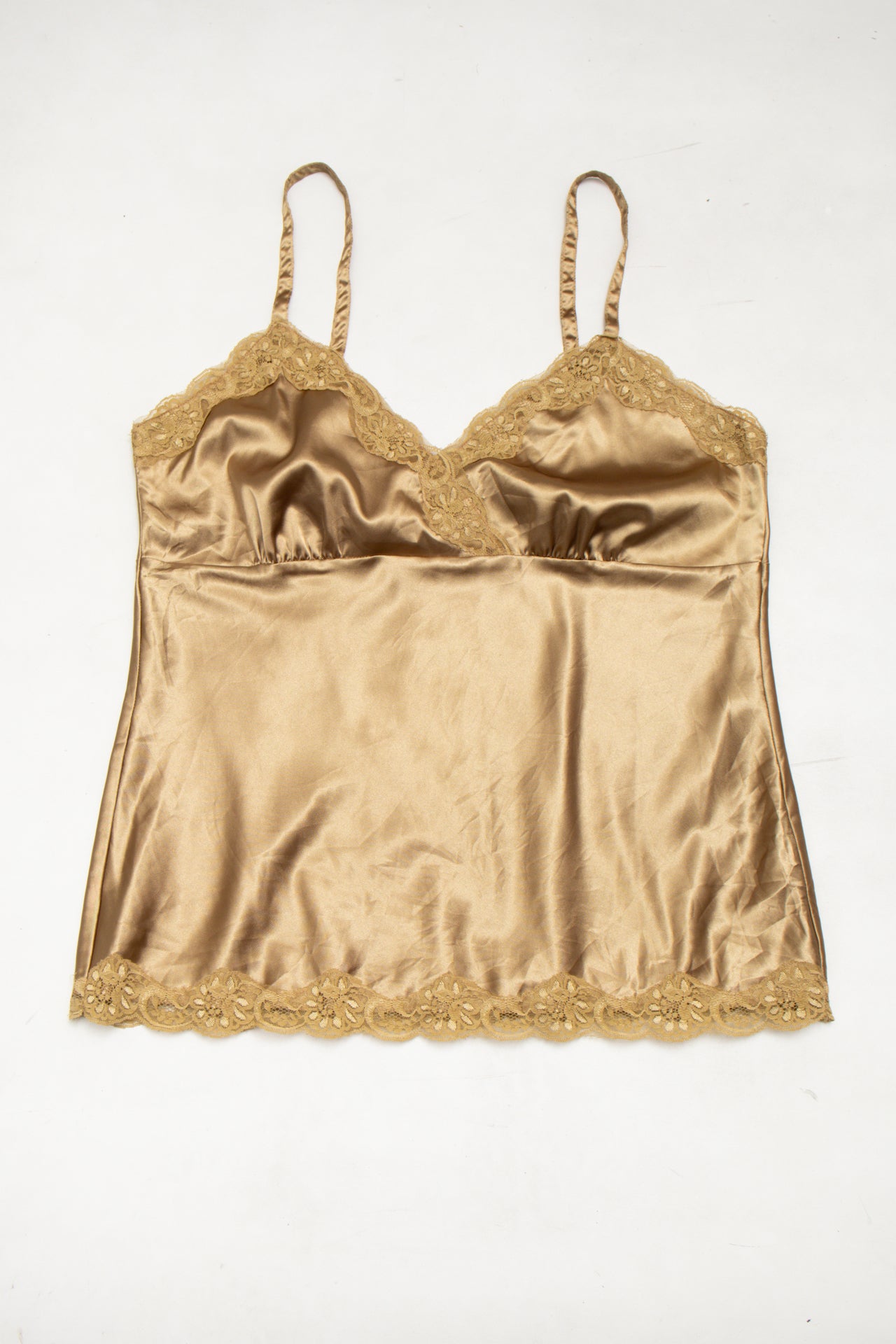 #47 Gloria Vanderbilt Cami / Camisole Top Gold | c. | Size 12
