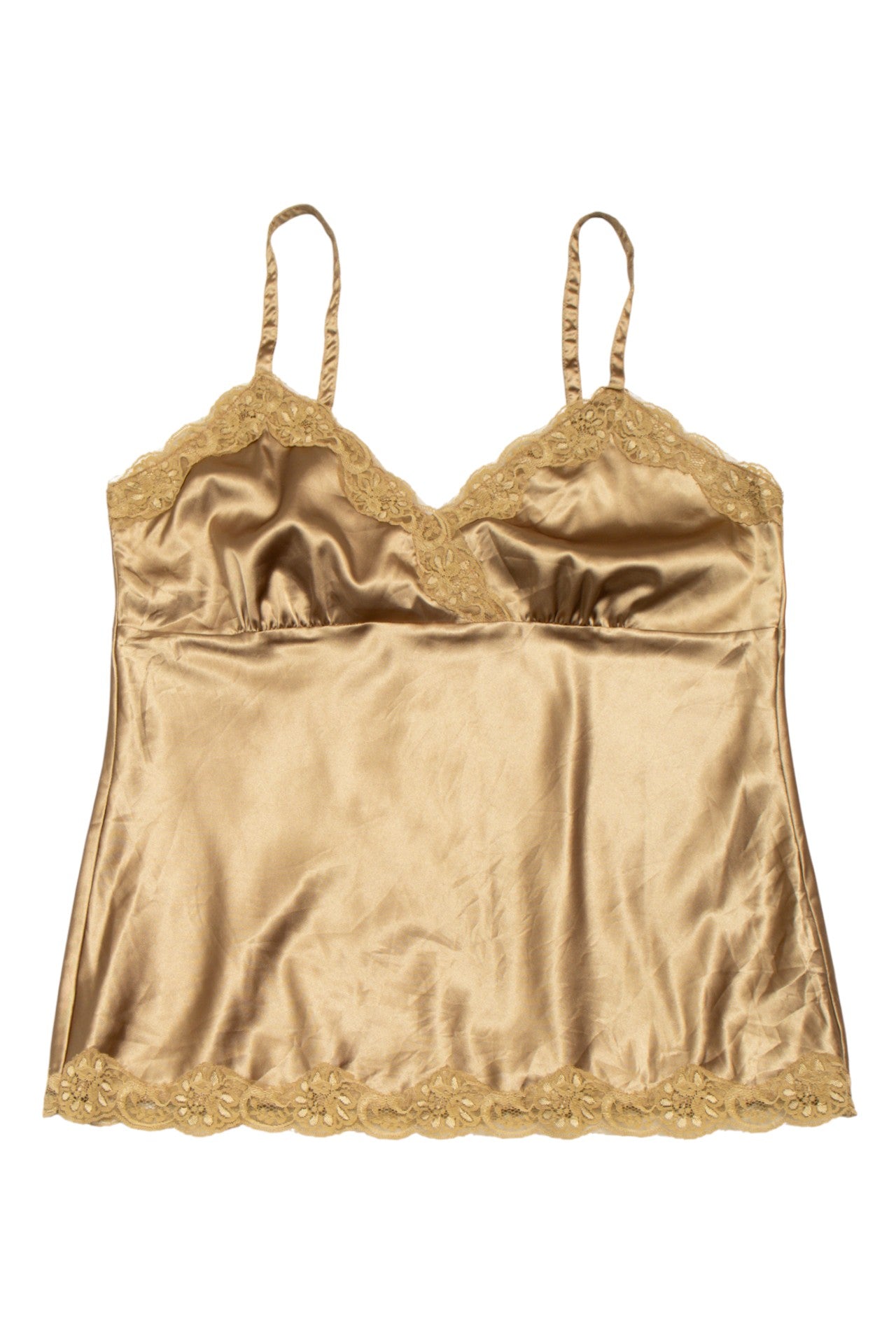 #47 Gloria Vanderbilt Cami / Camisole Top Gold | c. | Size 12