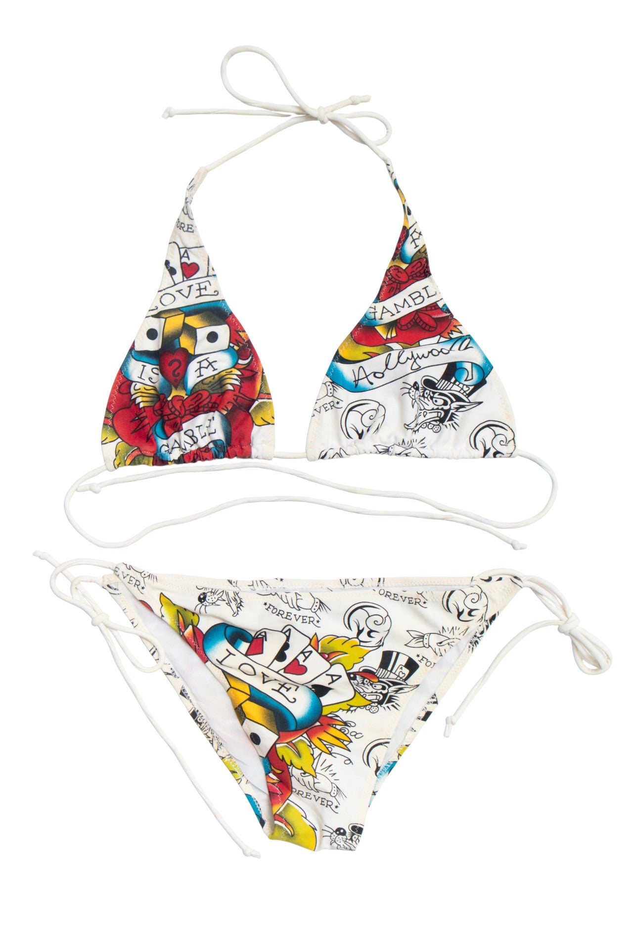 #87 Ed Hardy Bikini White | c. 176 | Size 10/12