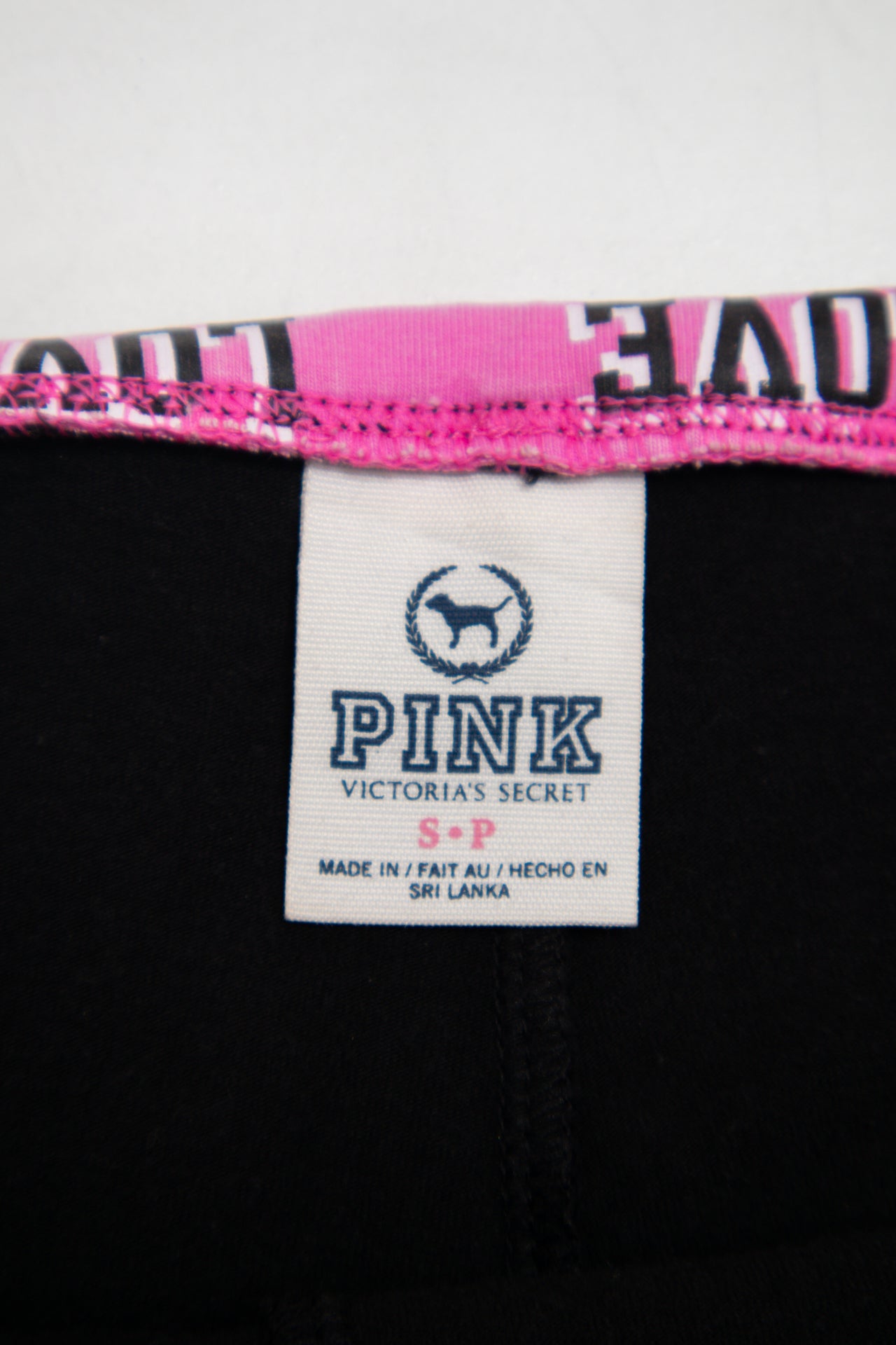 #70 Pink Victoria’s Secret Pants Black | c. 176 | Size 8/10