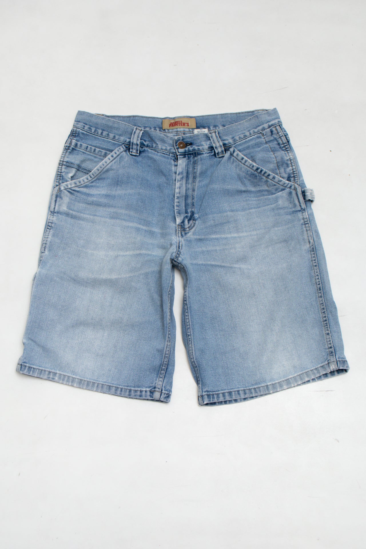 #150 Old Navy Denim Painter Shorts Blue | c. 173 | Size 100% cotton, no stretch