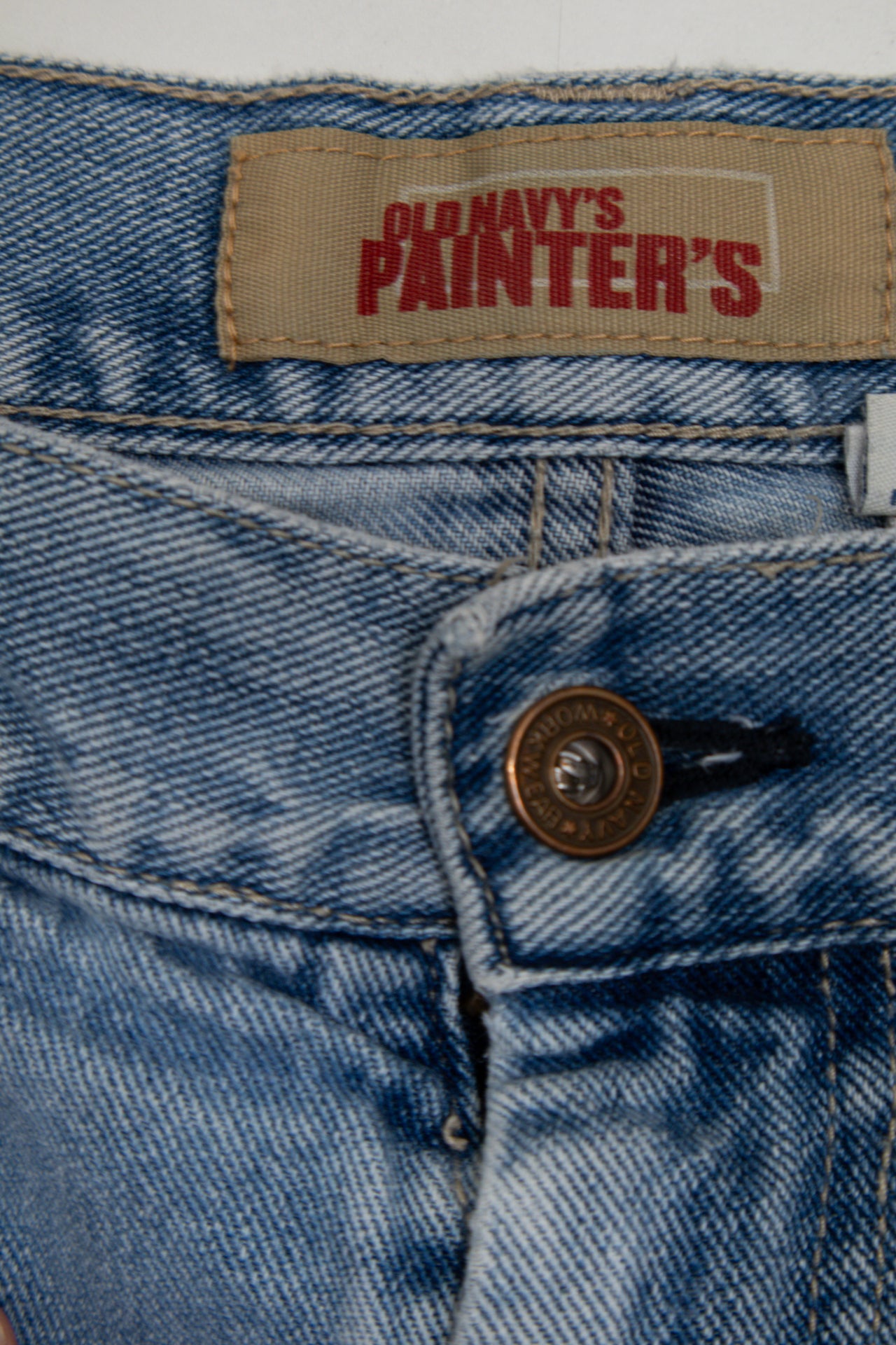 #150 Old Navy Denim Painter Shorts Blue | c. 173 | Size 100% cotton, no stretch