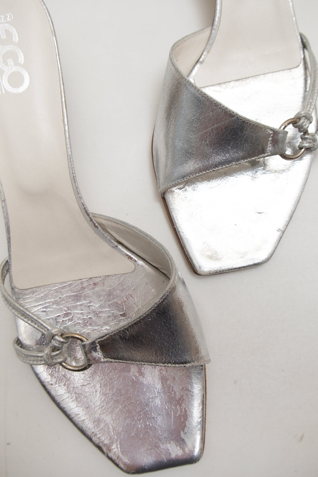 #160 Eco Piazza Sempione Heeled Mules Silver | c. 173 | Size AU8