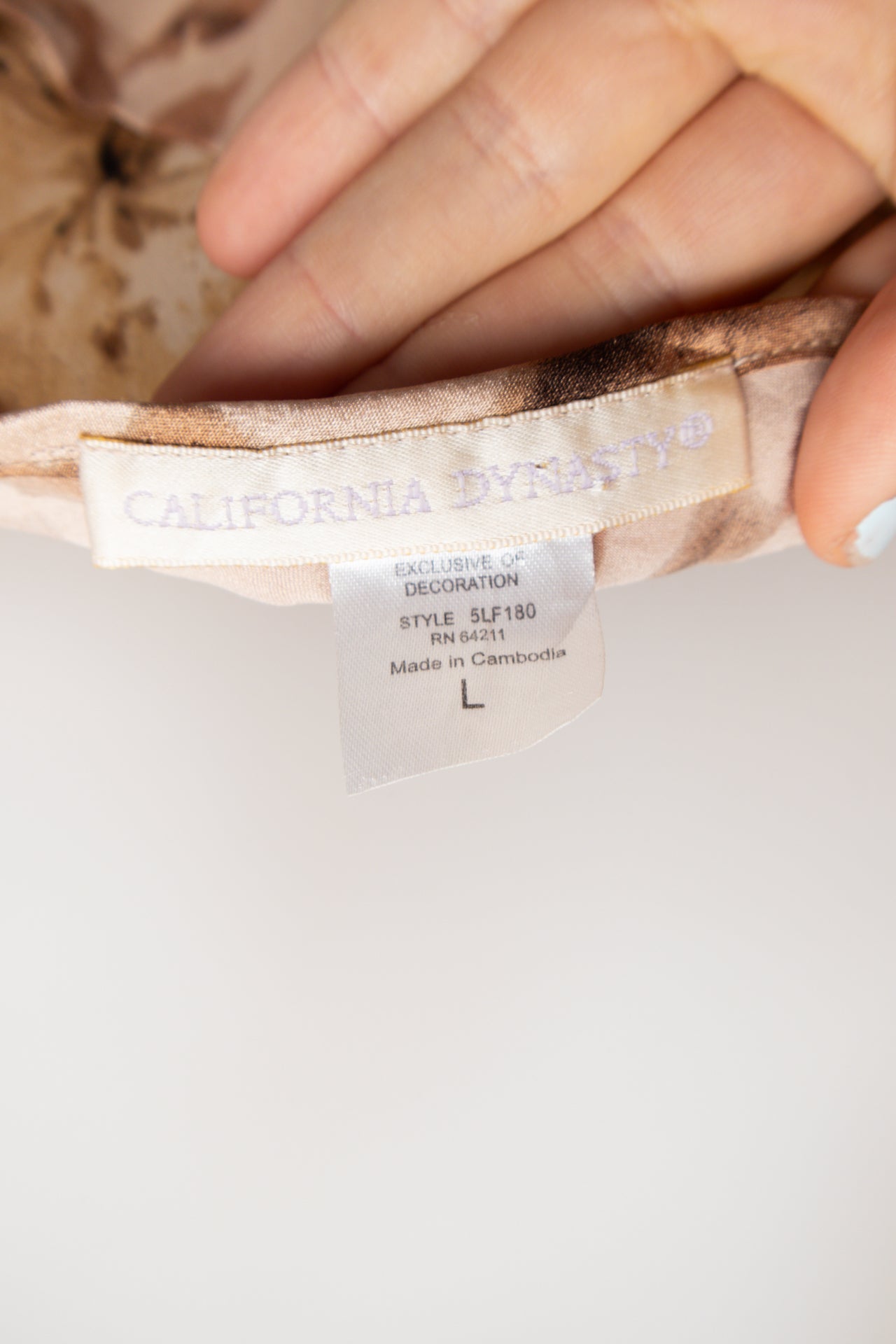 #174 California Dynasty Camisole Beige | c. 176 | Size 12