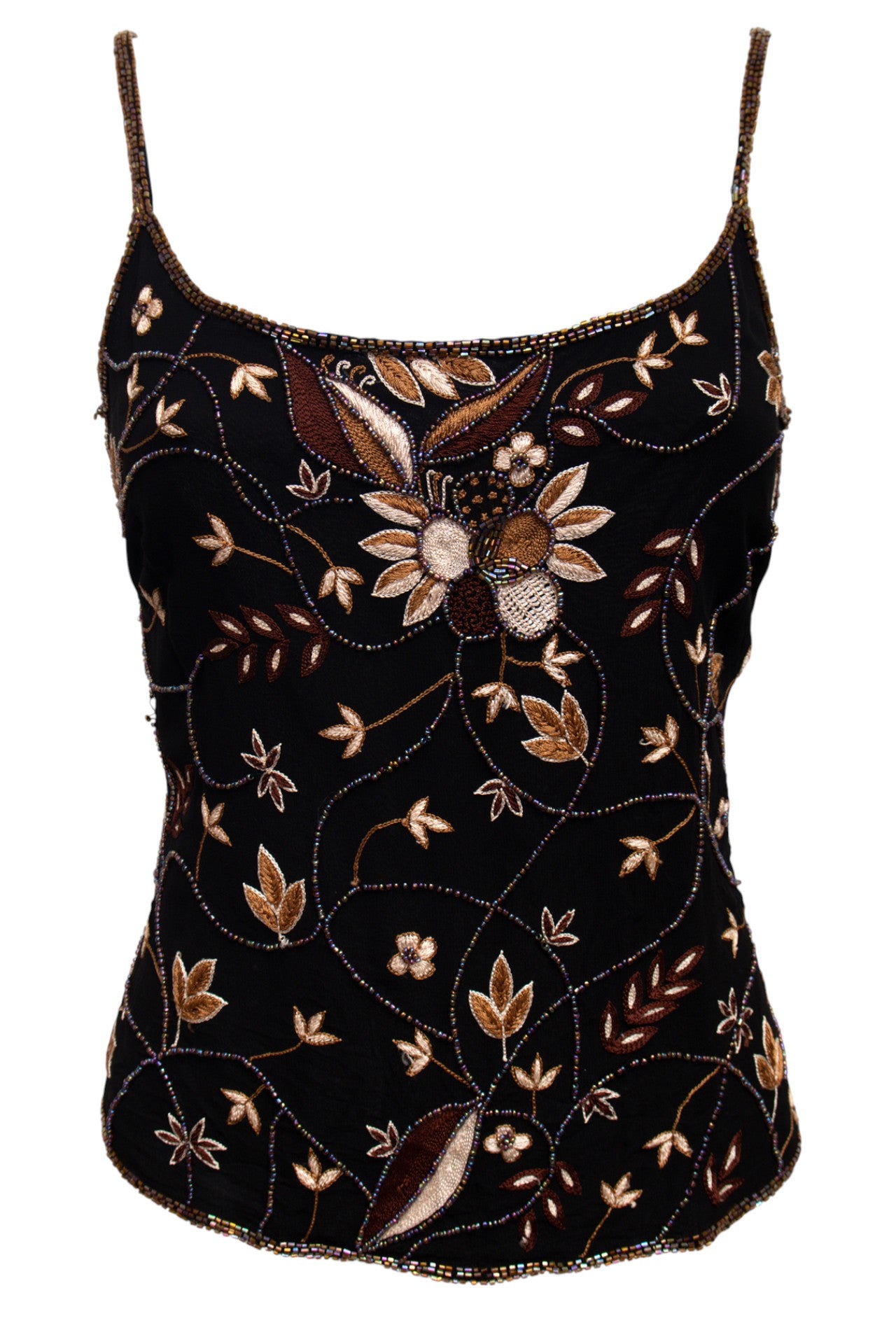 #150 Newport News Beaded Camisole Top Black | c. 176 | Size 8/10