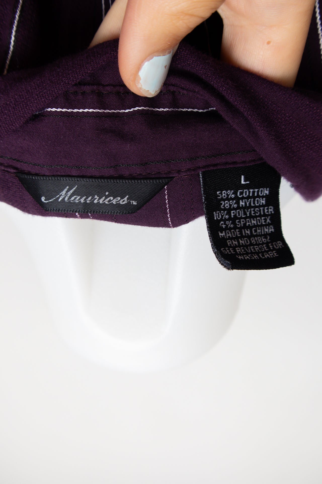 #106 Maurices T-shirt Purple | c. 176 | Size 10