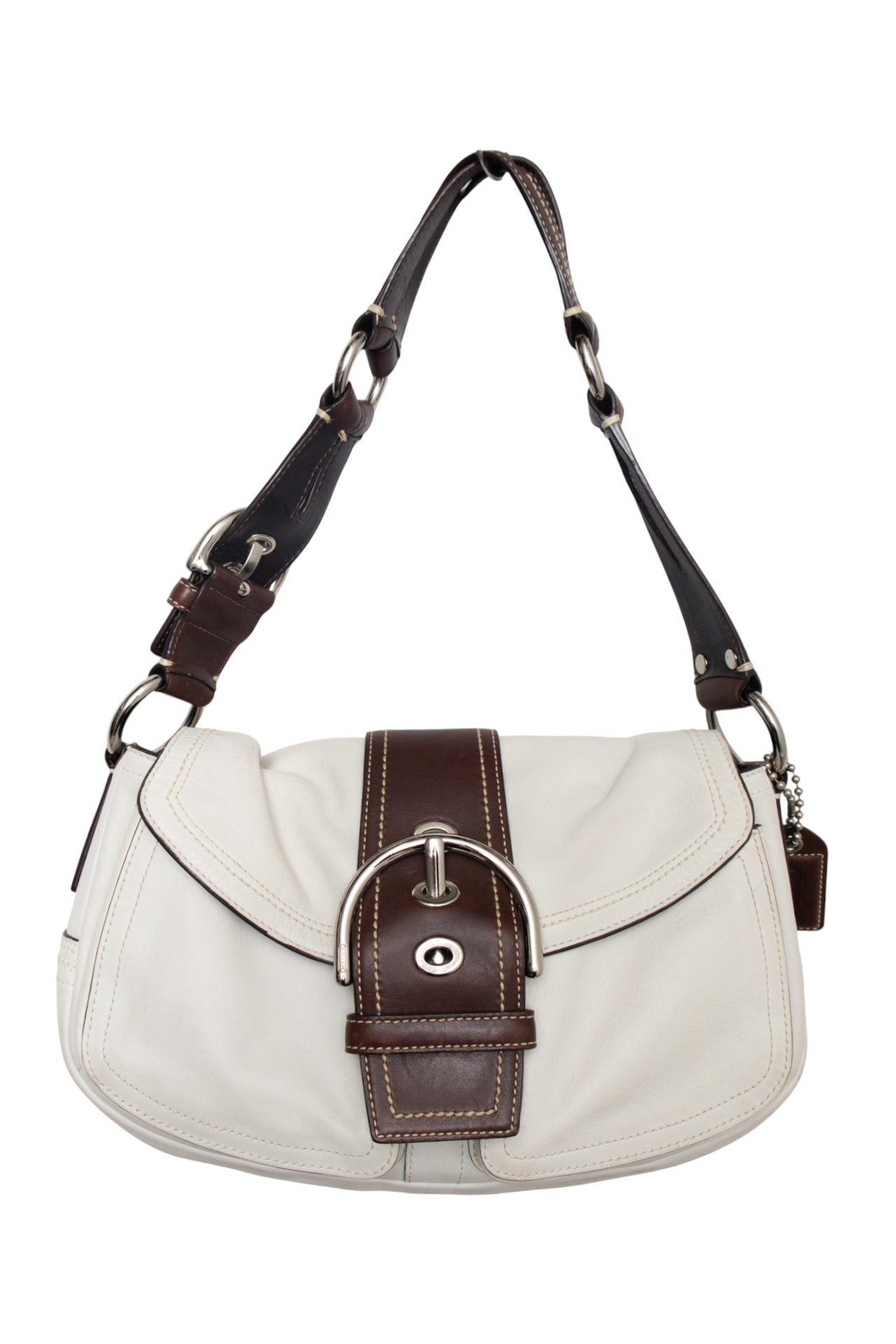 #238 Coach Soho Flat Bag White | c. 175