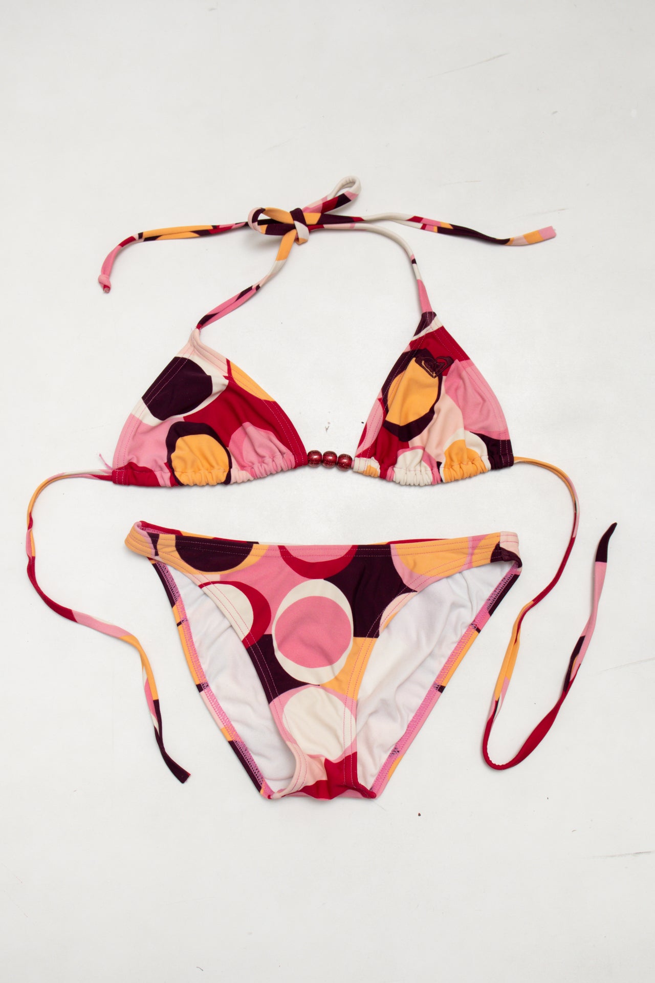 #224 Honi Two-piece String Bikini Set Pink | c. 173 | Size 8