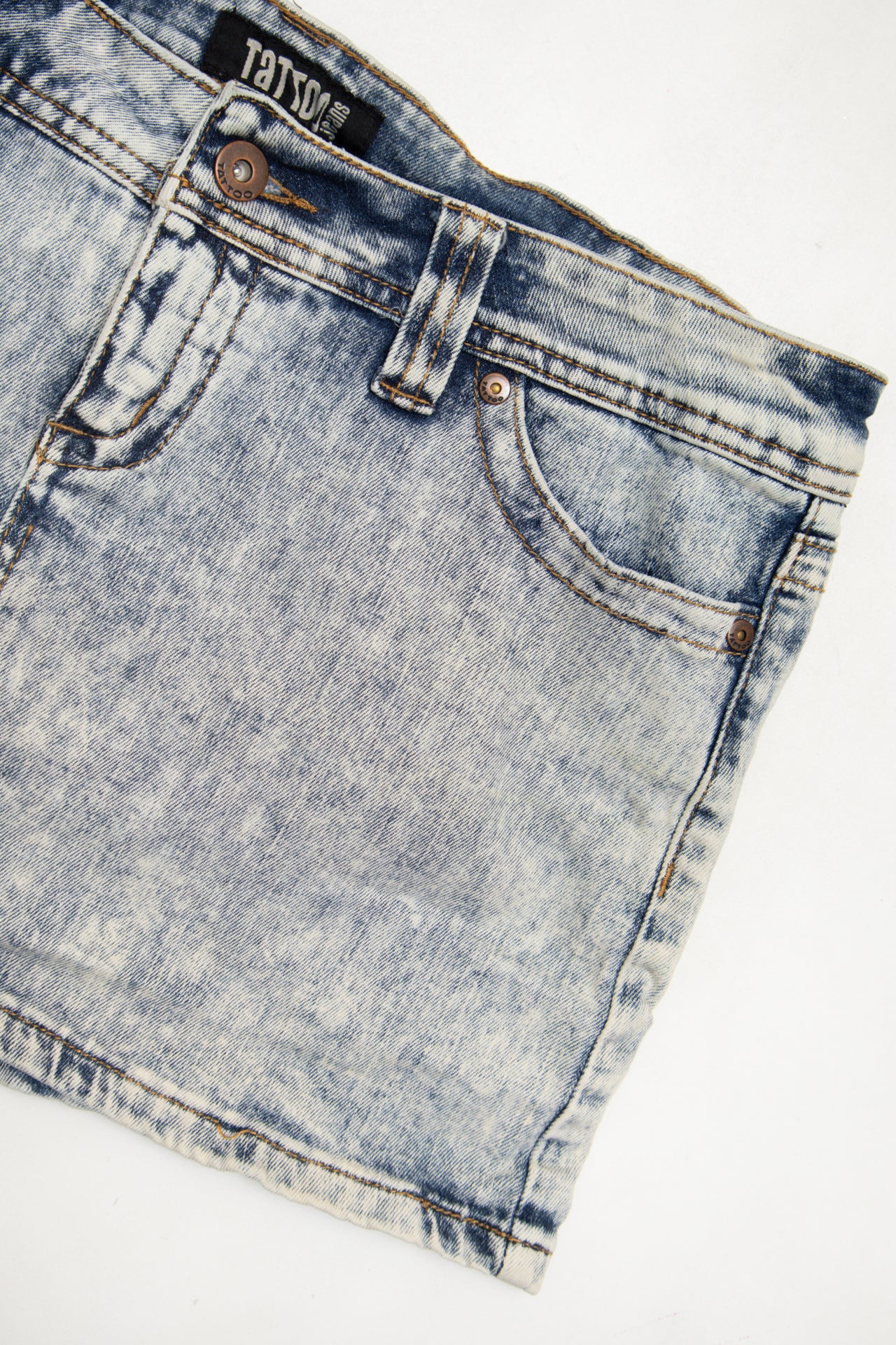#87 Tatto Jeans Mini Skirt Blue | c. | Size 10