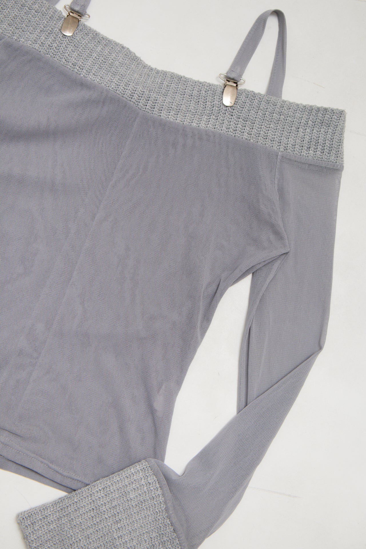 #209 Nikita Difusion Off-the-shoulder Long Sleeve Top Gray | c. 173 | Size 10