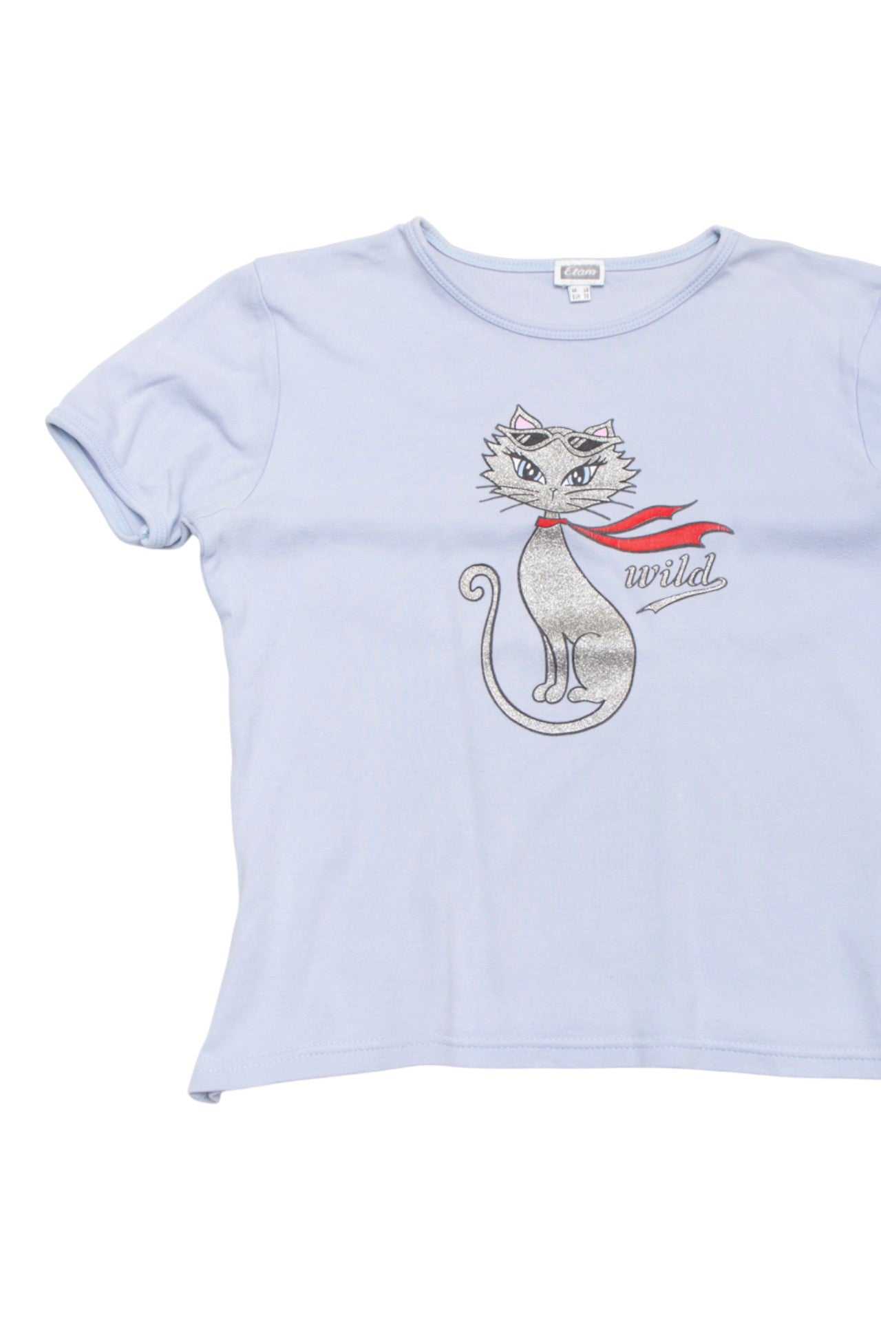 #53 Glam Short-sleeve Graphic T-shirt Blue | c. 173 | Size 10