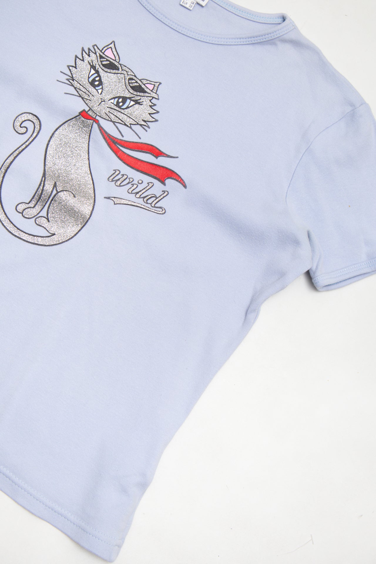 #53 Glam Short-sleeve Graphic T-shirt Blue | c. 173 | Size 10