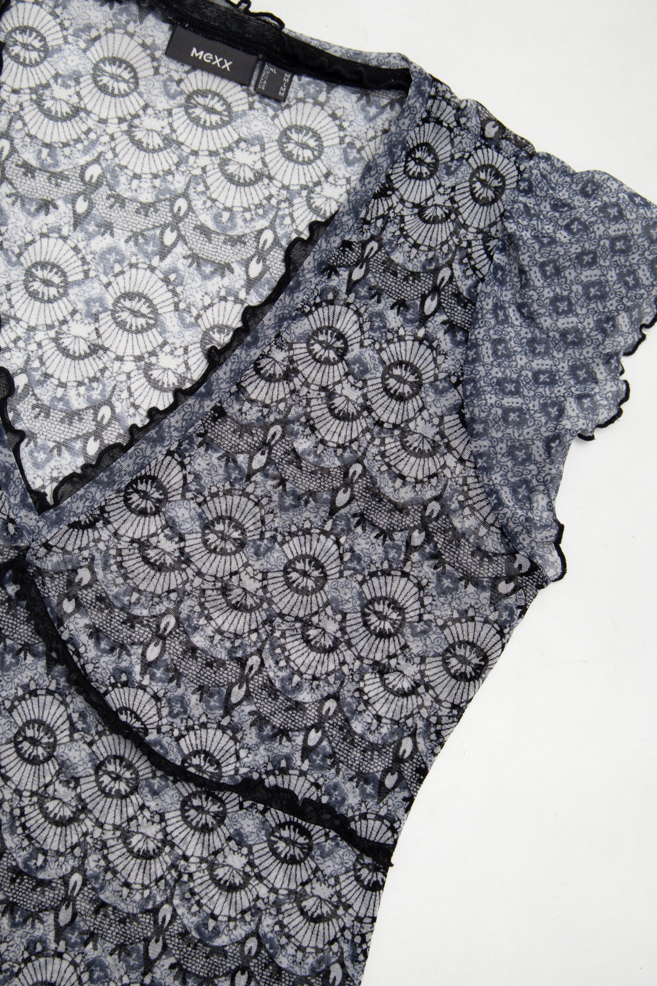 #45 Mexx Short-sleeve Lace Top Black | c. 173 | Size 12