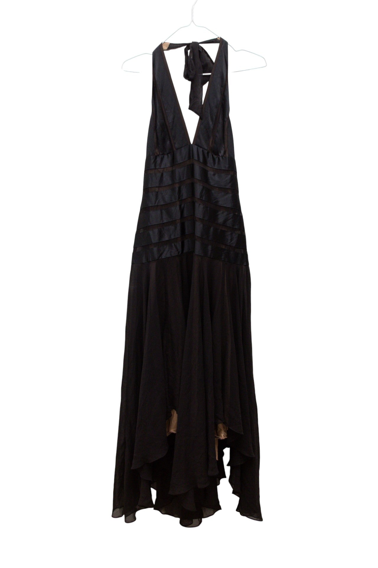 #203 Bcbgmaxazria Halter Evening Dress Black | c. 173 | Size 8