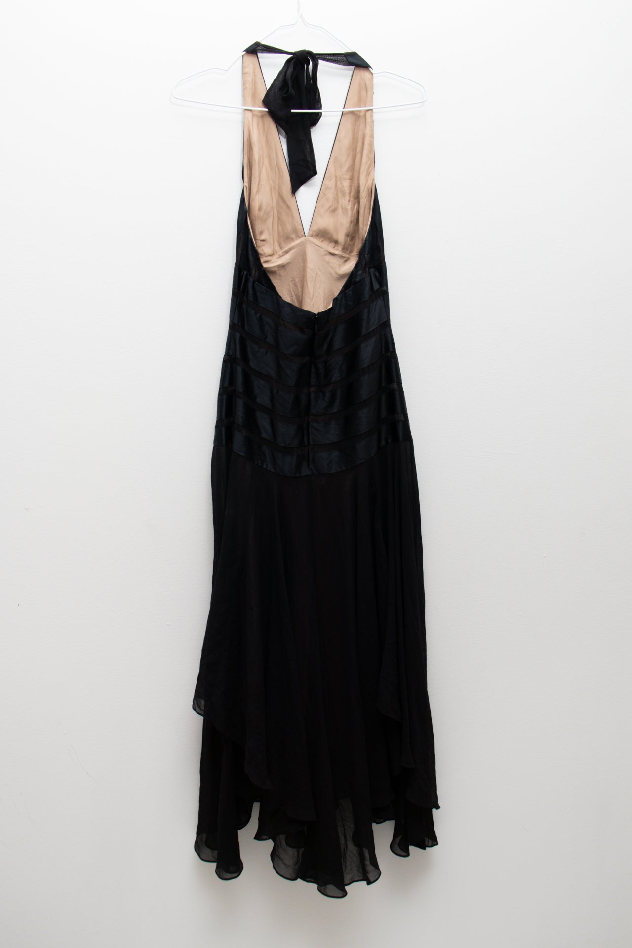 #203 Bcbgmaxazria Halter Evening Dress Black | c. 173 | Size 8