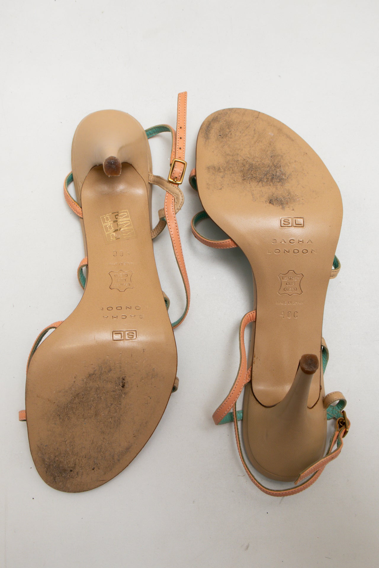 #190 Sacha London Heeled Sandals Beige | c. 173 | Size AU9