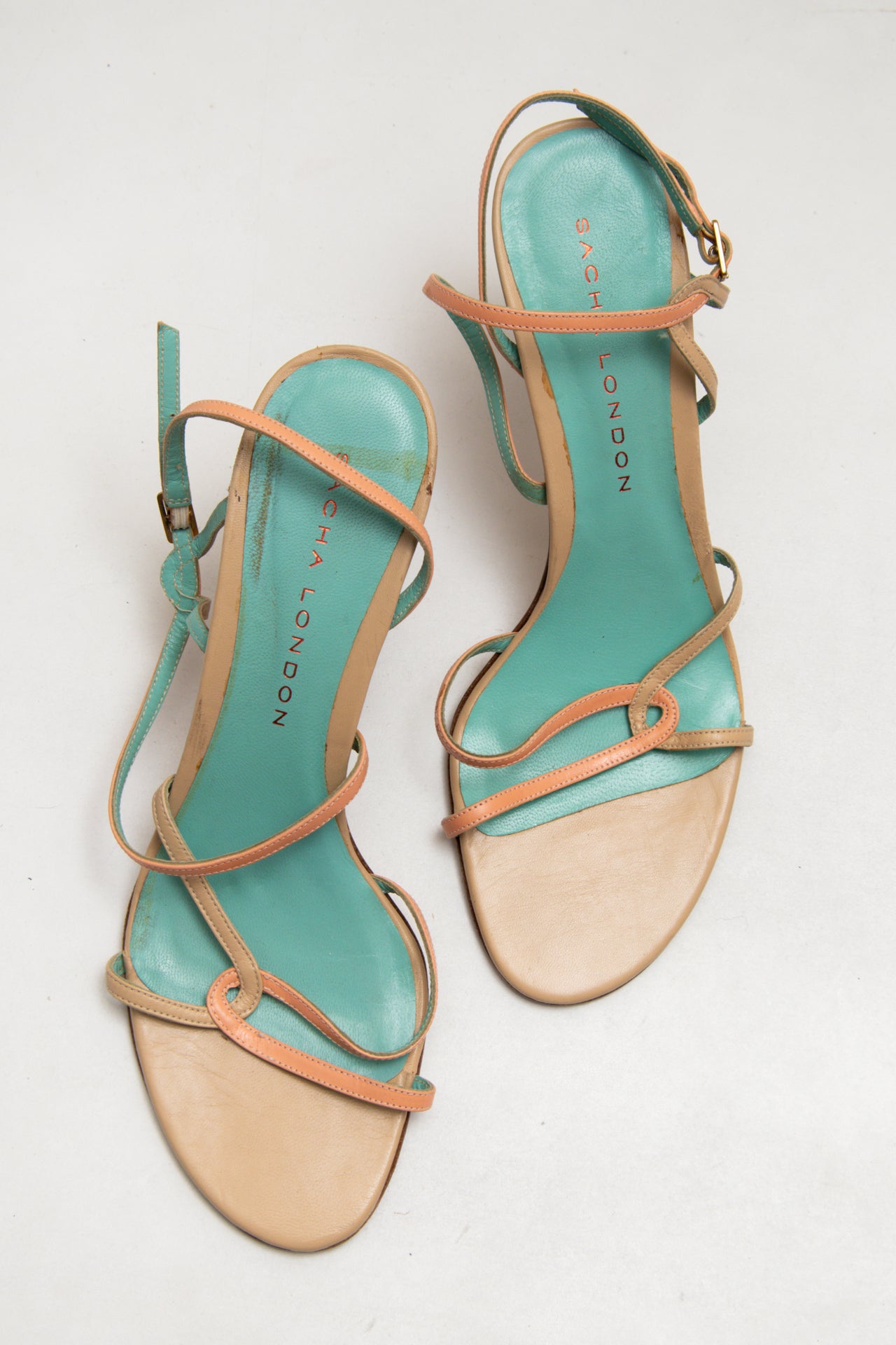 #190 Sacha London Heeled Sandals Beige | c. 173 | Size AU9