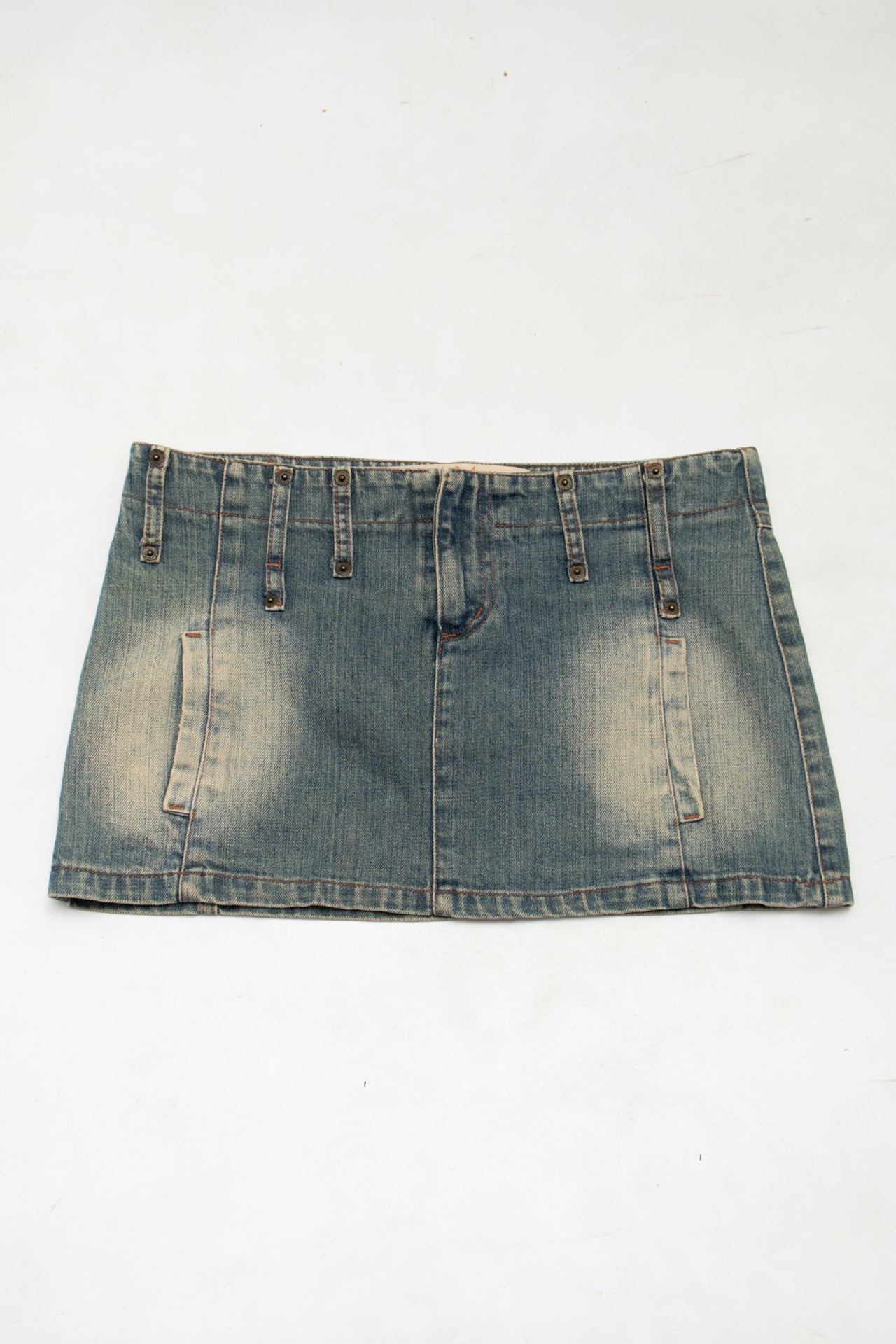 #152 Trf Denim Denim Mini Skirt Faded Blue | c. 174 | Size 10