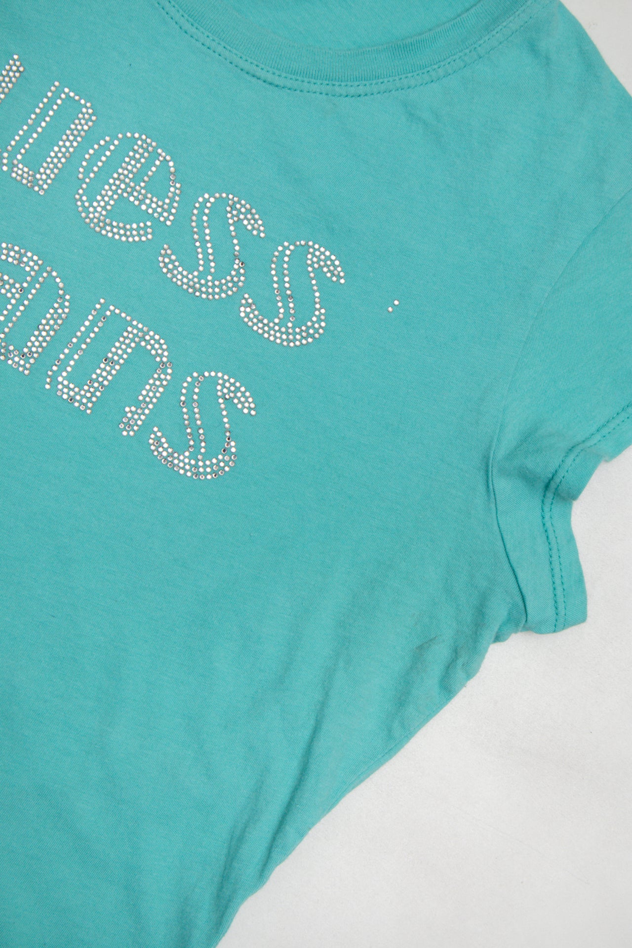 #129 Guess Jeans T-shirt Green | c. 173 | Size 12