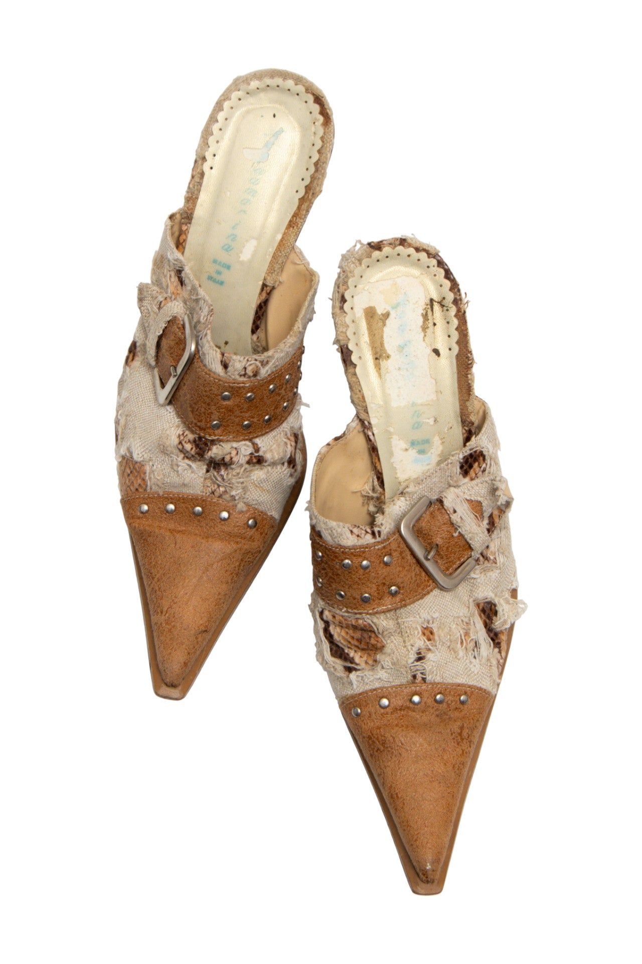 #182 Mules / Heeled Slip-on Shoes Brown | c. 173 | Size AU8