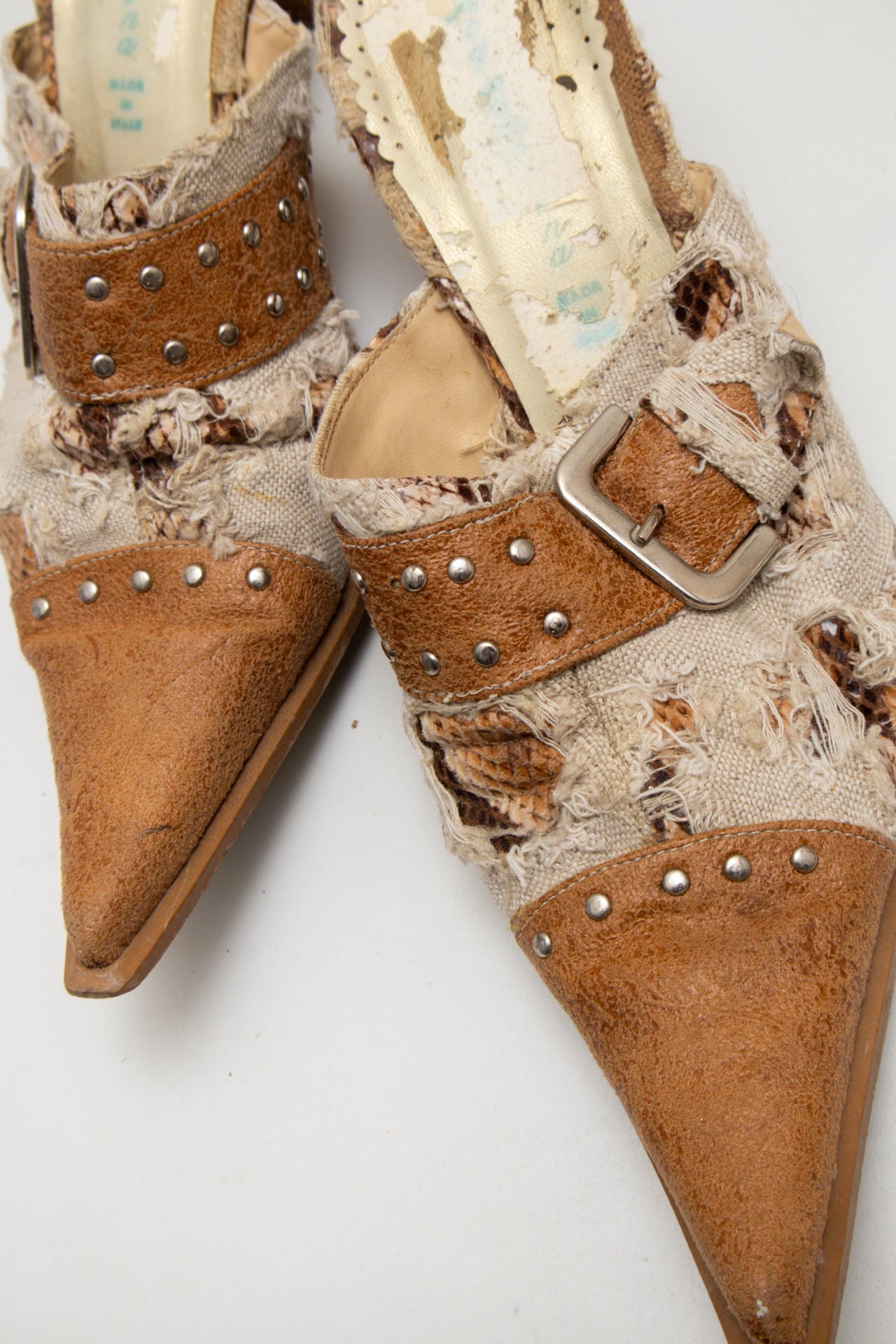 #182 Mules / Heeled Slip-on Shoes Brown | c. 173 | Size AU8