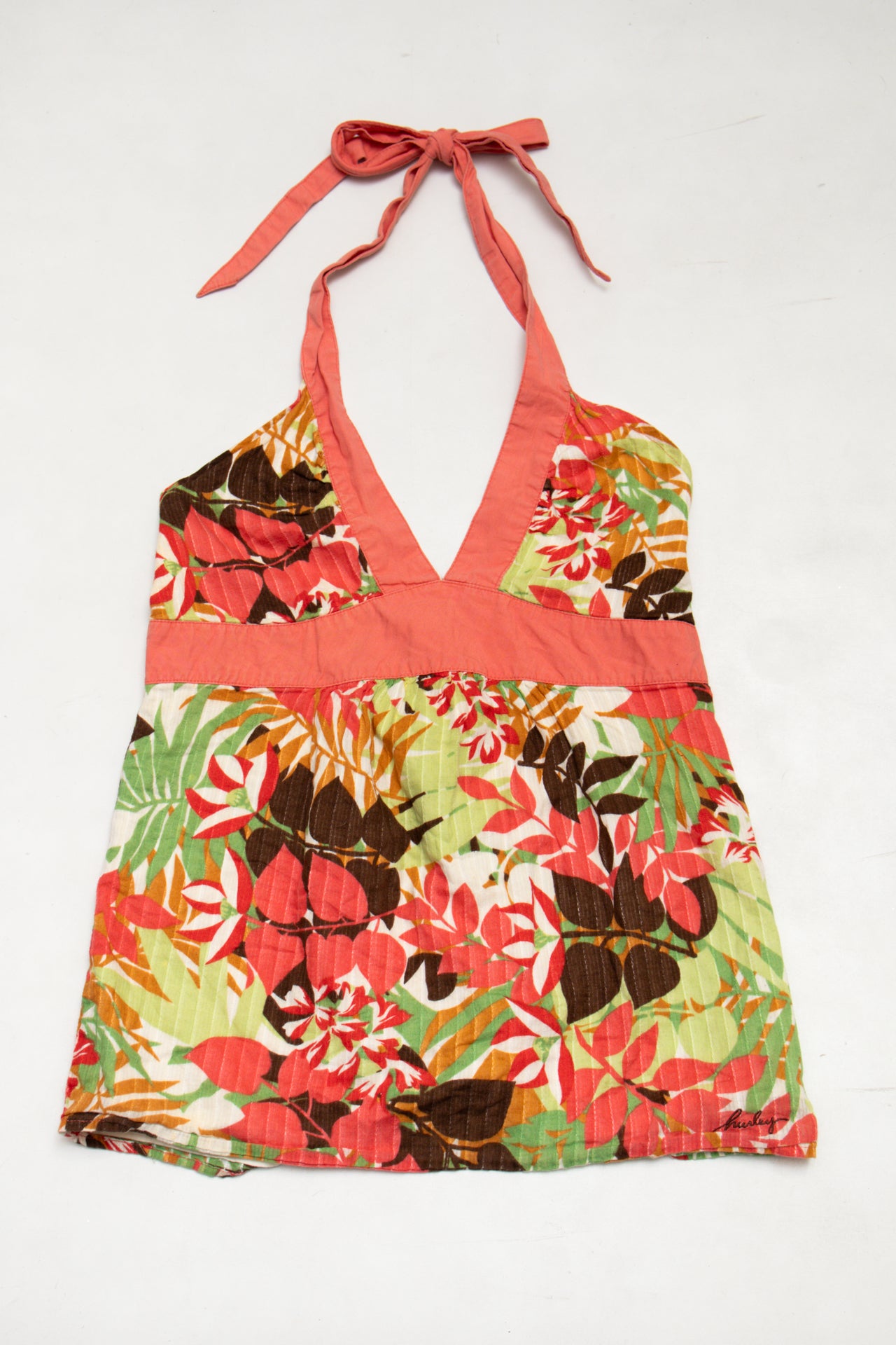 #205 Hurley Halter Top Orange | c. 173 | Size 8