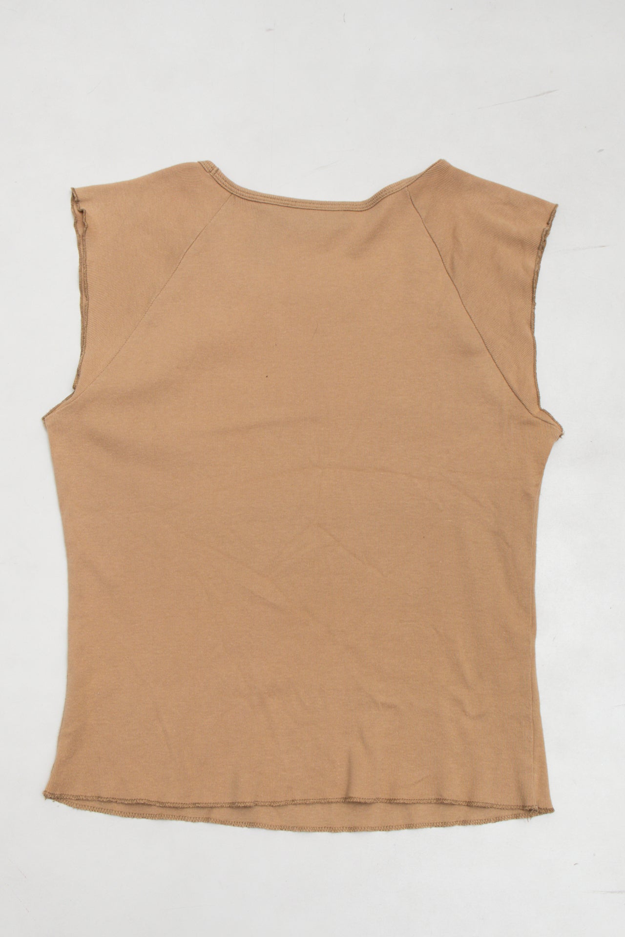 #136 Dkny Jeans Sleeveless Logo Top Brown | c. 173 | Size 10